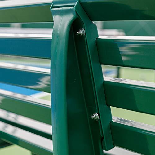 【２点セット】 バーモント・プラスチック・テニス・コート・ベンチ-3人掛け/4人掛けオプション-グリーンまたはホワイトのプロ用ベンチ|プロ・テニス・コート設備-屋内外の 【F1359299673】(48854円)