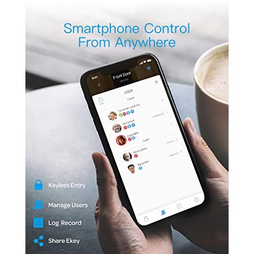 新春SALE！ ULTRALOQレバー、ブリッジ付WiFiスマートロック、強力5 in 1キーレスエントリードアロック、キーパッドと音声ガイド付指紋ロック、玄関・自宅・オフィス用ス 【6384691496】(22947円)