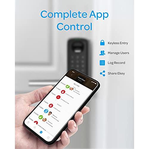 新春SALE！ ULTRALOQレバー、ブリッジ付WiFiスマートロック、強力5 in 1キーレスエントリードアロック、キーパッドと音声ガイド付指紋ロック、玄関・自宅・オフィス用ス 【6384691496】(22947円)
