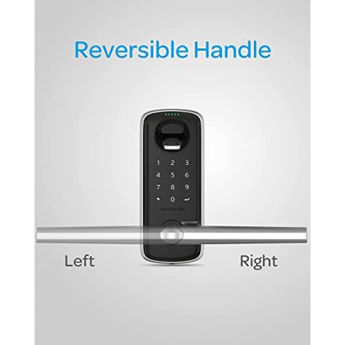 新春SALE！ ULTRALOQレバー、ブリッジ付WiFiスマートロック、強力5 in 1キーレスエントリードアロック、キーパッドと音声ガイド付指紋ロック、玄関・自宅・オフィス用ス 【6384691496】(22947円)