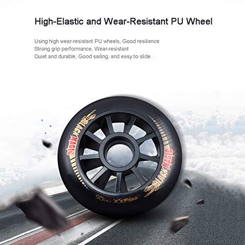 ブランド UYBAGプロスピードスケートシューズ保護具付き男女用インラインスケート子供用ローラースケートカーボンファイバー4 90/100/110 mmホイール黒32 【OCQ2348612689】(84411円)