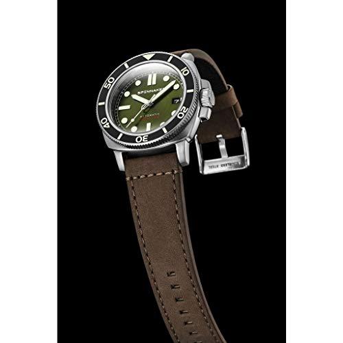 新入荷 スピンネーカーメンズハルダイバーSP-5088-03シルバーレザー日本製自動潜水時計 【1563038630】(56177円)