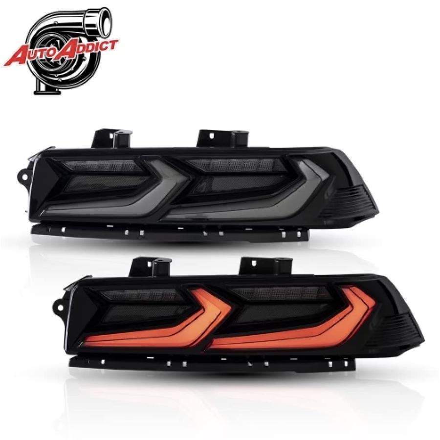 【新品同様 / 希少】 Auto Addict USAカマロテールランプ_3 D LED運転席および助手席用カマロリアライト_Black and Smoke Chevyカマロウムブラテールランプ2014-2015モデルLT% 【PE3490598904】(125456円)