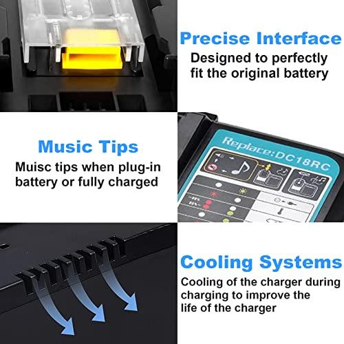 VANTTECH 2 Pack BL 1850 B 18 V 5.0 Ahマキタ電池用交換&DC 18 RC 18 V 6 A急速充電器マキタ18 V電池対応BL 1850 B BL 1860 B BL 1840 BL 1830 BL 1835 BL BL RC VANTTECH Pack Ahマキタ電池用交換&DC A急速充電器マキタ18 V電池対応BL LXT