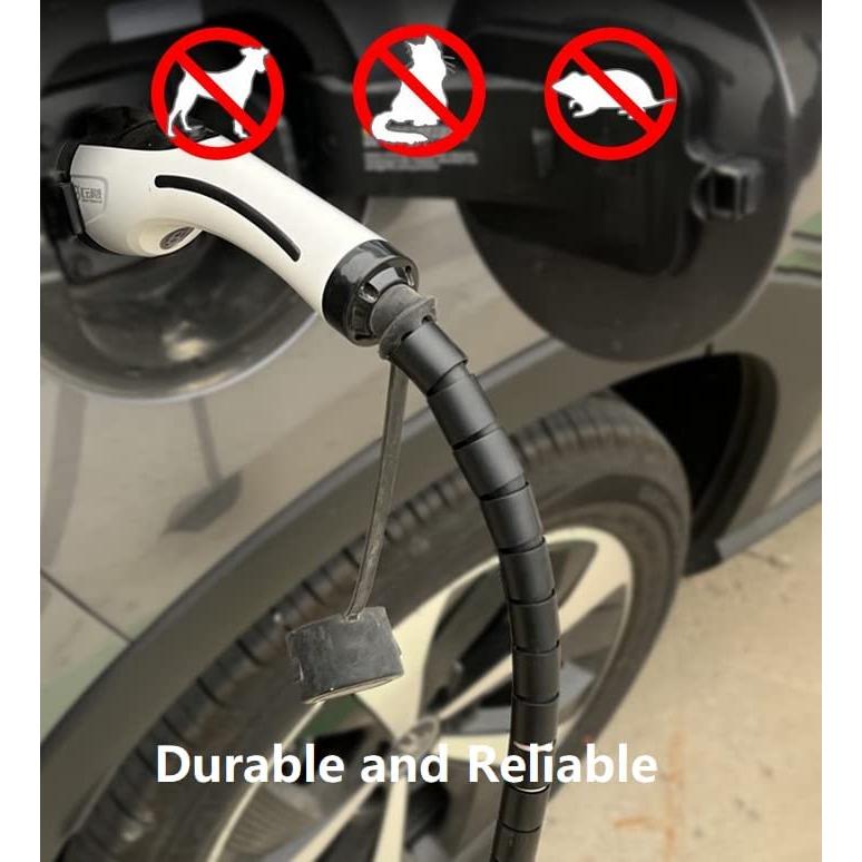 EVチャージャーケーブルプロテクター23 FT電気自動車用充電コードプロテクターガレージドア・車の衝突による損傷を防ぐ B0BTZ66D61