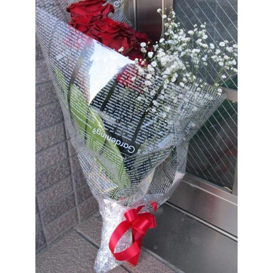 赤色のバラとカスミソウの花束10本送料無料ギフト｜parextuto-store｜02