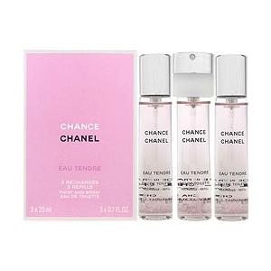 香水 シャネル CHANEL チャンス オー タンドゥル ツイスト＆スプレー EDT SP 20ml×3リフィル【レディース】フレグランス 並行輸入品 母の日 ギフト