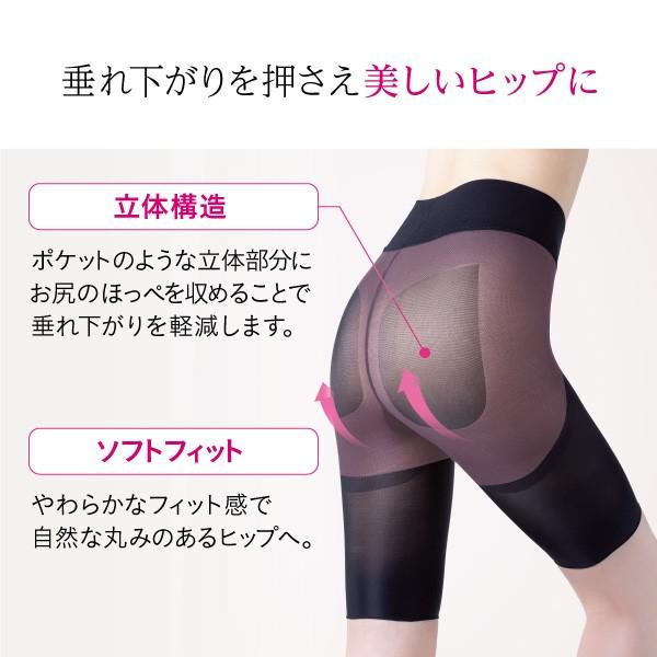 補正下着 補正インナー やわらか ソフトガードル 美尻 5分丈 ヒップ