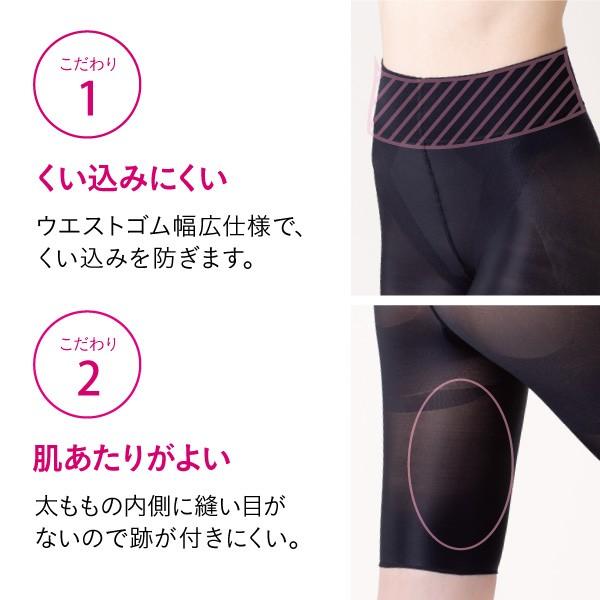 ヒップアップパンツ5分丈M～Lサイズ黒/ソフトガードル効果 グンゼ ライザップ ガードル 5分丈 ヒップアップ 補正下着 M～LL (補正