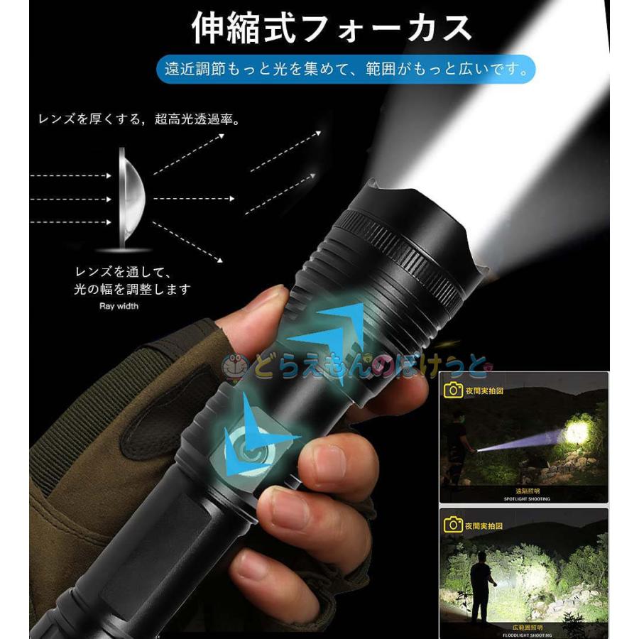 コンパクト防水懐中電灯防災用で、120000ルーメン