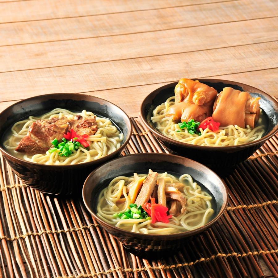 沖縄そば モチモチ生麺｜食べ比べ３種セット 特製スープ付き【宮良そば】八重山・ソーキ・てびちそば 自家製 お店の味そのまま！簡単調理 |  | 01