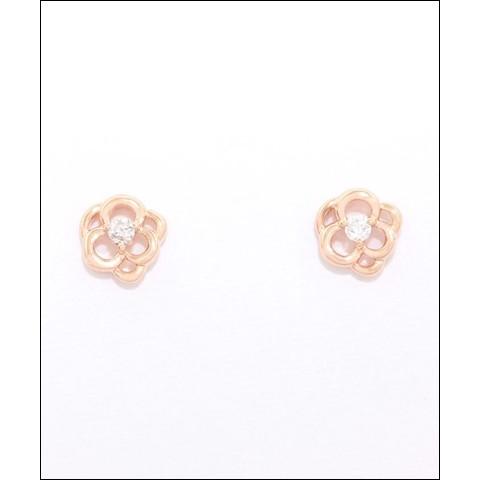 ４℃ K10ピンクゴールドダイヤモンドピアス ラッピング無料