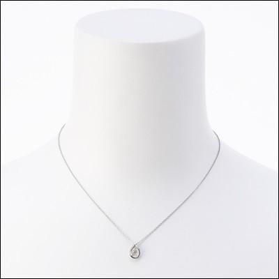 ４℃0.035ctダイヤモンド スターリングシルバーPTコーティングドロップネックレス ラッピング無料_1