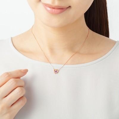 【送料無料】【ラッピング無料】ヨンドシー ネックレス K10ピンクゴールド 2月誕生石 アメシスト 4℃_1