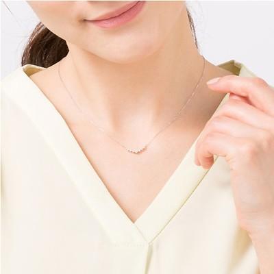 【送料無料】【ラッピング無料】ヨンドシー ネックレス K10ホワイトゴールド 4℃_1