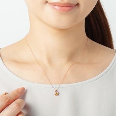 【送料無料】【ラッピング無料】ヨンドシー ネックレス K18ピンクゴールド 11月誕生石 4℃の画像