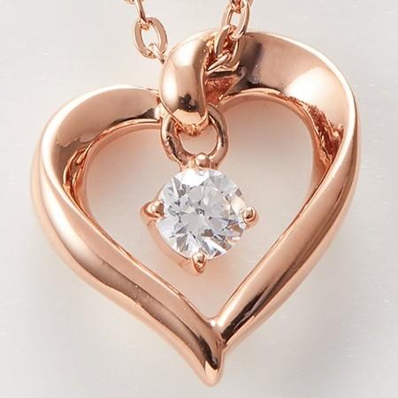 4℃（ヨンドシー） ネックレス レディース ハートモチーフ ピンク