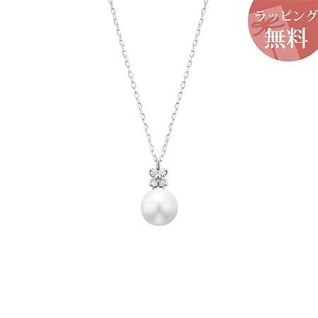 【送料無料】【ラッピング無料】ヨンドシー ネックレス ダイヤモンド パール K10ホワイトゴールド 4℃
