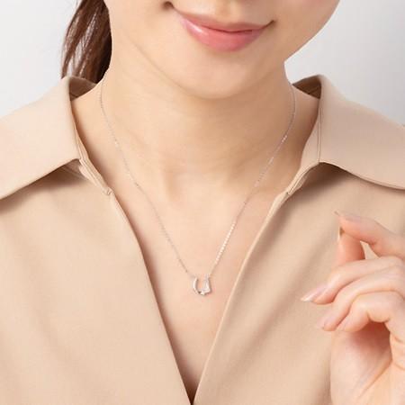4℃（ヨンドシー） ネックレス レディース 馬蹄モチーフ シルバー