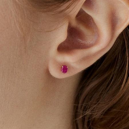カナルヨンドシー Canal 4℃ ピアス 【7月誕生石】 K18イエローゴールド ピアス ルビー ピアス ルビー 0mm