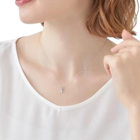 【送料無料】【ラッピング無料】カナルヨンドシー Canal 4℃ カナル4℃ K10ホワイトゴールド ネックレス ブルートパーズ/ホワイトトパーズ_3