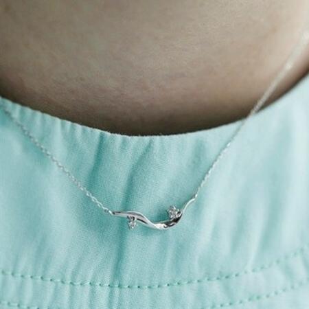 【送料無料】【ラッピング無料】カナルヨンドシー Canal 4℃ カナル4℃ K10ホワイトゴールド ネックレス トパーズ_1