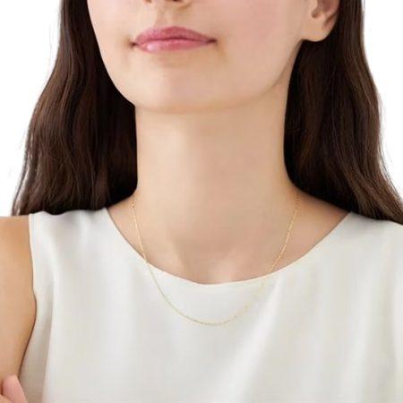 カナルヨンドシー Canal 4℃ カナル4℃ チェーンネックレス K10 イエローゴールド アズキ レディース_3