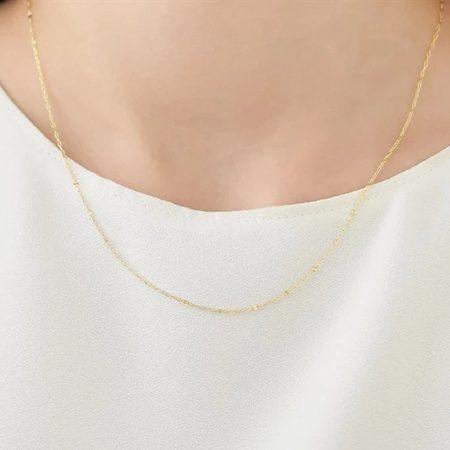 カナルヨンドシー Canal 4℃ カナル4℃ チェーンネックレス K10 イエローゴールド アズキ レディース_4