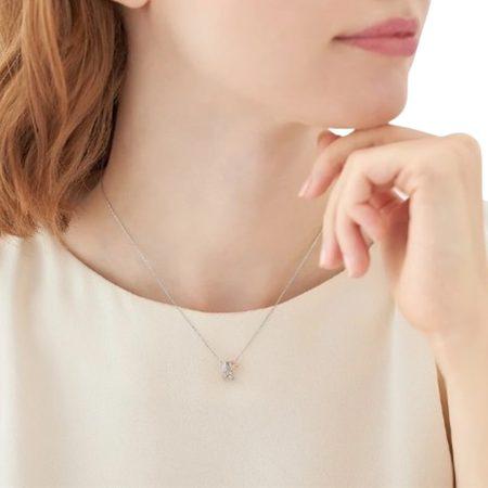 カナルヨンドシー Canal 4℃ カナル4℃ シルバー ネックレス コンビカラー キュービックジルコニア レディース_3