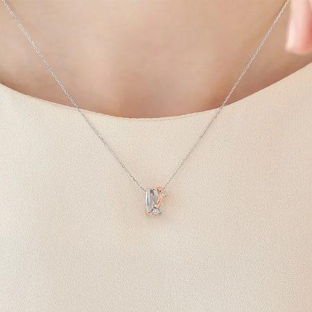 カナルヨンドシー Canal 4℃ カナル4℃ シルバー ネックレス コンビカラー キュービックジルコニア レディース_4