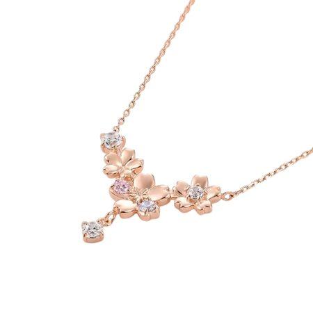 Canal 4℃ ネックレス ローズクォーツ・シルバーピンクゴールドコーティング CANAL 4℃（カナルヨンドシー） カナル4℃ ネックレス 2本セット