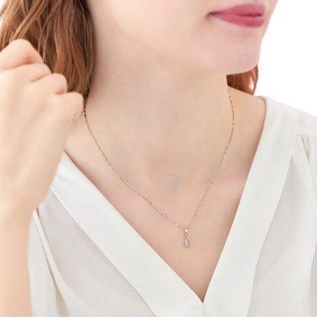 Canal 4℃ ネックレス ローズクォーツ・シルバーピンクゴールドコーティング CANAL 4℃（カナルヨンドシー） カナル4℃ ネックレス 2本セット