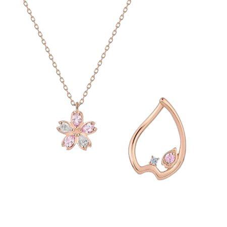 4℃ 花モチーフ ネックレス　桜 CANAL 4℃（カナルヨンドシー） カナル4℃ ネックレス シルバー 桜