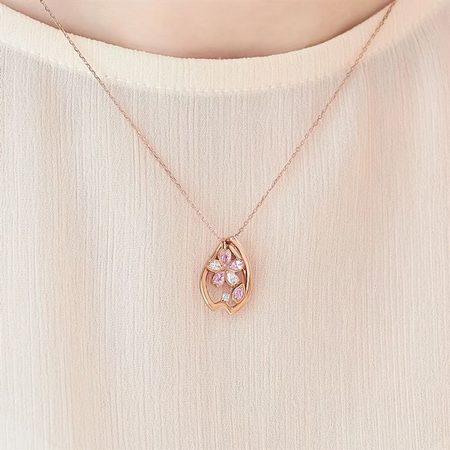 CANAL 4℃（カナルヨンドシー） カナル4℃ ネックレス シルバー 桜