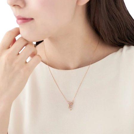 カナルヨンドシー Canal 4℃ カナル4℃ ネックレス シルバー Spring Collection 花 ライラック キュービックジルコニア レディースの画像