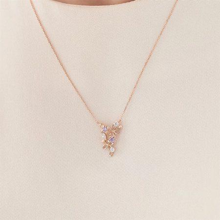 カナルヨンドシー Canal 4℃ カナル4℃ ネックレス シルバー Spring Collection 花 ライラック キュービックジルコニア レディースの画像