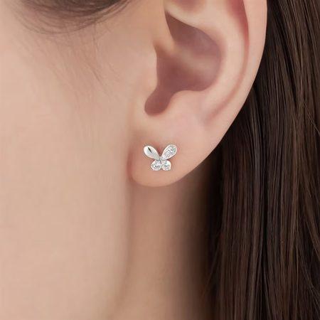 カナルヨンドシー Canal 4℃ カナル4℃ ピアス シルバー Spring Limited 春 ネモフィラ 蝶 ブルートパーズ キュービックジルコニア レディースの画像