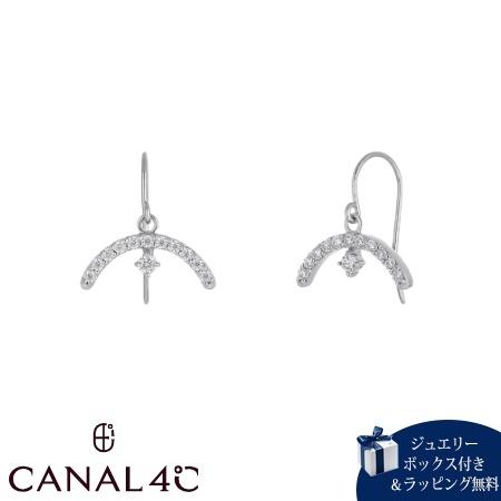 カナルヨンドシー Canal 4℃ カナル4℃ ピアス シルバー EARFLOW 揺れる シンセティックモアサナイト レディース