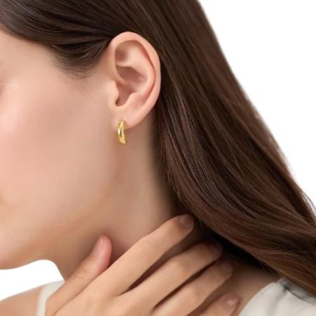 カナルヨンドシー Canal 4℃ カナル4℃ ピアス シルバー EARFLOW フープ シンプル 定番  レディースの画像