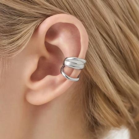 カナルヨンドシー Canal 4℃ カナル4℃ イヤーカフ 左耳用 シルバー EARFLOW ボリューミー シンプル  レディースの画像