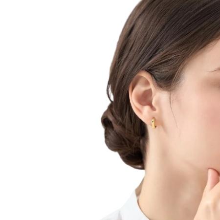 カナルヨンドシー Canal 4℃ カナル4℃ ピアス シルバー EARFLOW フープ 定番 シンプル  レディースの画像