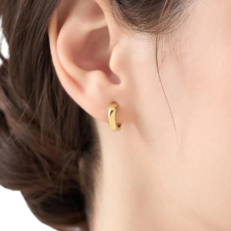 カナルヨンドシー Canal 4℃ カナル4℃ ピアス シルバー EARFLOW フープ 定番 シンプル  レディースの画像
