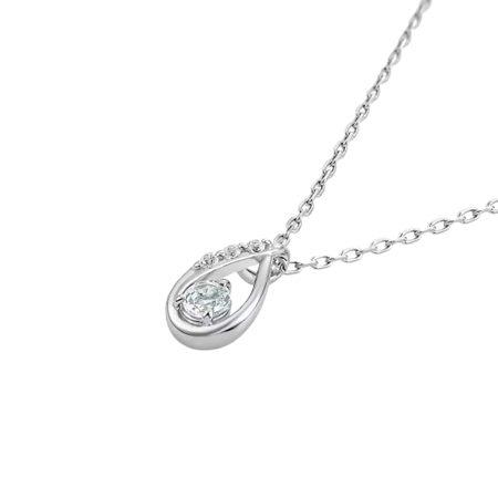 ヨンドシー 4℃ ネックレス シルバー しずく 3月誕生石 限定 アクアマリン レディース_1