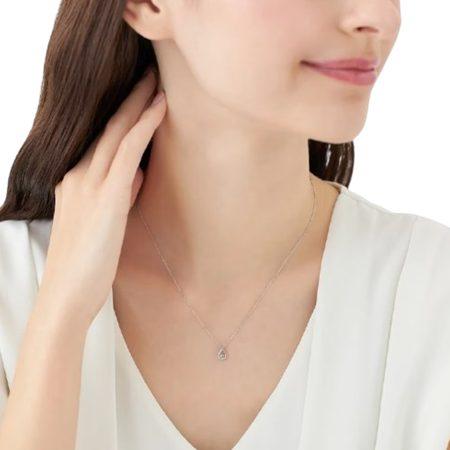 ヨンドシー 4℃ ネックレス シルバー しずく 3月誕生石 限定 アクアマリン レディース_3