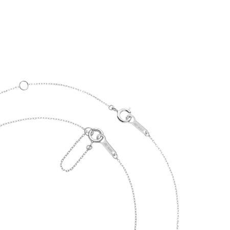 ヨンドシー 4℃ ネックレス シルバー 3月誕生石 リボン アクアマリン/キュービックジルコニア レディース_2