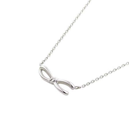ヨンドシー 4℃ ネックレス シルバー リボン レディース_1