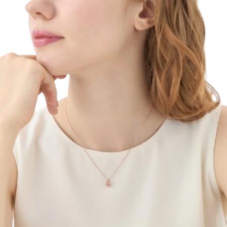 4℃（ヨンドシー） ネックレス シルバー しずく シンプル ダイヤモンド