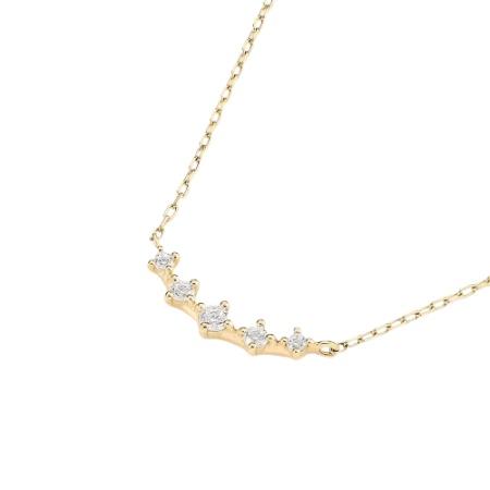 4℃（ヨンドシー） ネックレス K10イエローゴールド ライン シンプル