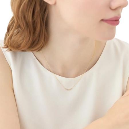 4℃（ヨンドシー） ネックレス K10イエローゴールド ライン シンプル