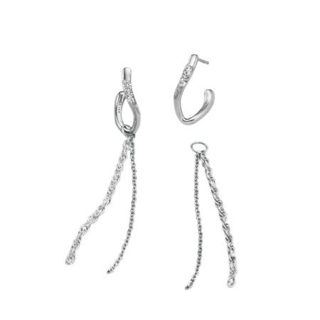 4°Cピアス 上品 2way 4℃（ヨンドシー） ピアス シルバー Spring Summer Season フープ 2way